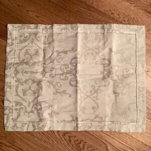 NWT VILLA HOME COLLECTION JACQUARD LINEN BLEND STANDARD SHAM in BEIGE NEW!